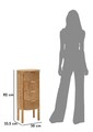 Comoda Goteborg, Mauro Ferretti, 38x33.5x82 cm, lemn de brad/MDF/fier, maro