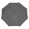 Umbrela rotunda cu manivela, Calpe, H.250 D.300 cm, aluminiu, negru/gri