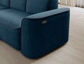Coltar stanga 4 locuri ELTAP, Ume, 287x190x88 cm, lemn/poliester, albastru/gri inchis
