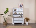 Corp biblioteca, Wolina, Calvin, 90x158x41 cm, MDF , Alb / Stejar