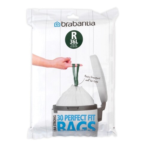 Set 30 saci de gunoi, Brabantia, PerfectFit, 36 L, plastic HDPE