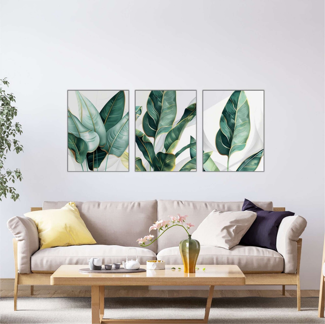 Set 3 tablouri decorative, Mdf, Imprimare digitala, Multicolor - view 2