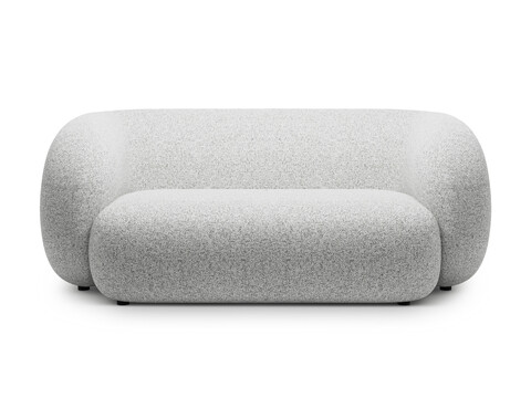 Canapea modulara 2 locuri, Kate, Micadoni, 183x99x76 cm, tesatura structurata, gri deschis melanj