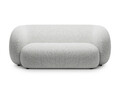 Canapea modulara 2 locuri, Kate, Micadoni, 183x99x76 cm, tesatura structurata, gri deschis melanj