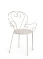Scaun pentru gradina Etienne, Bizzotto, 49x49x89 cm, otel, invelis e-coating, finisaj mat, grej