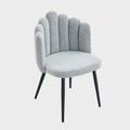 Scaun Luxe, Homla, 55x49x85 cm, MDF/poliester, gri deschis