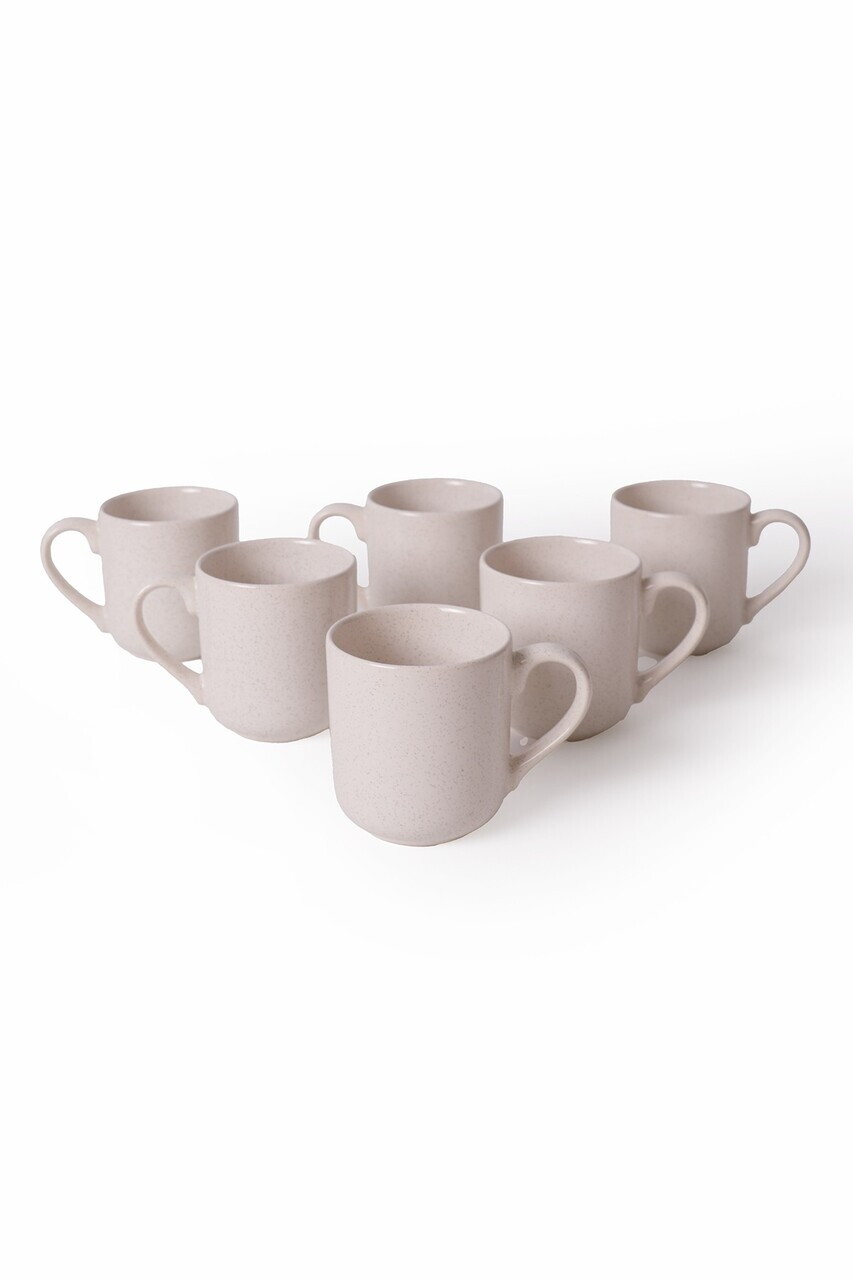 Set cani, Hermia, 275KRM2640, Dimensiune: 10 cm / 450 ml (6 bucăți), Crem — imaginea 5