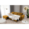 Coltar extensibil stanga 4 locuri ELTAP, Foble, 267x196x100 cm, lemn/poliester, mustar