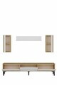 Comoda TV, Hanah Home, Didema 180, 180x40.5x30 cm, Stejar Safir / Alb