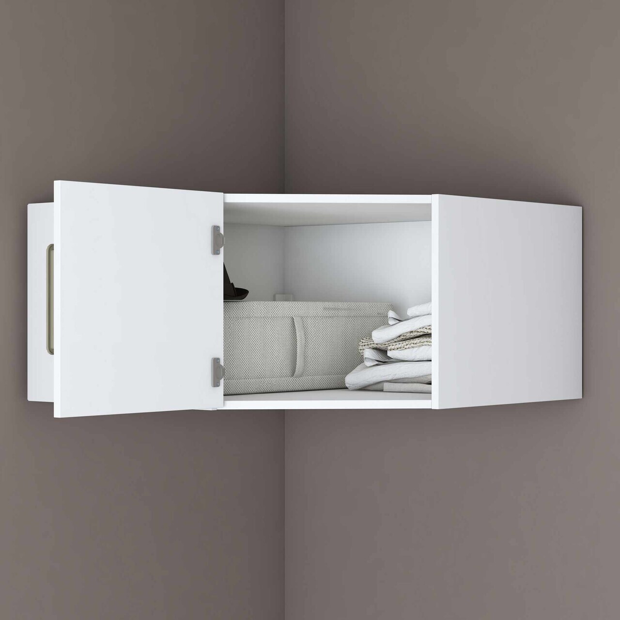 Dulap pentru haine, Hanah Home, BA265, 91x45x57.5 cm, Alb — imaginea 2