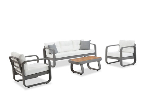 Set mobilier de gradina, clara, vita, alb