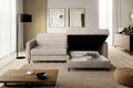 Coltar extensibil dreapta 3 locuri ELTAP, RT-18TOU, Gomsi, 228x165x100 cm, lemn/poliester, bej