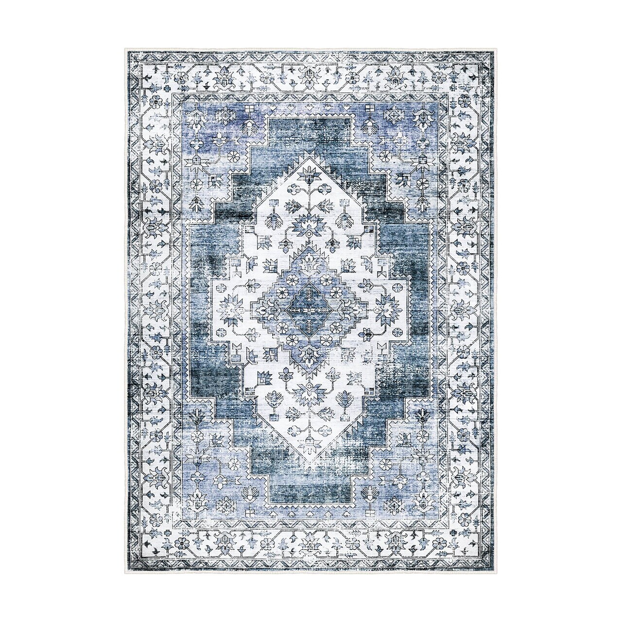 Covor, Kece-Fr84, 160x230 cm, Albastru — imaginea 7