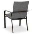 Set 2 scaune suprapozabile, Kihzie, L.68 l.63 H.91.5, otel, gri