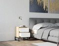 Noptiera, Puqa Design, Cefalu, 40x55x40 cm, PAL, Safir / Alb