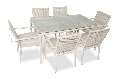 Set mobilier de gradina, jumilla, leros 150, maro deschis