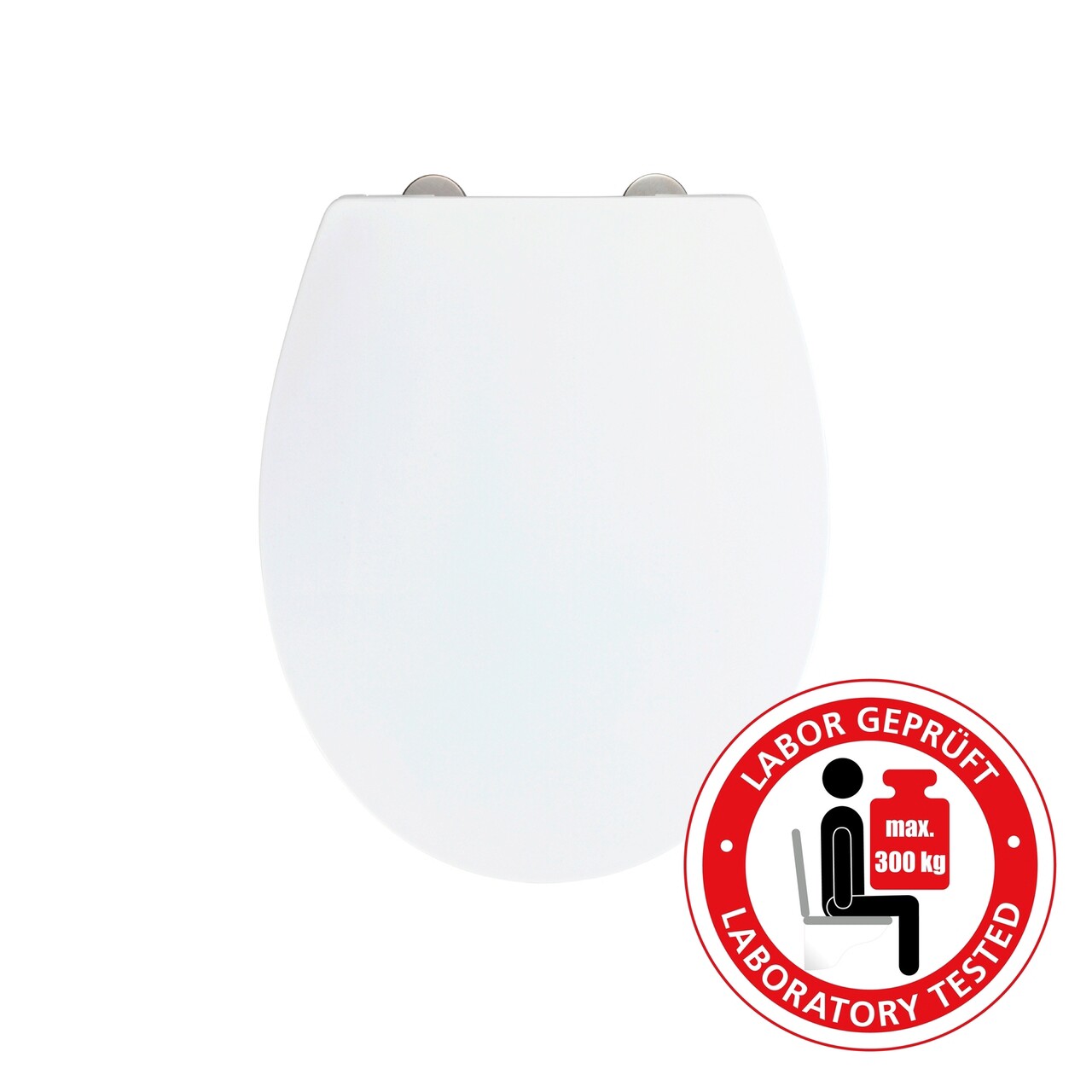 Capac de toaleta cu sistem automat de coborare, Wenko, Easy Close Thermoplast, 37 x 44.5 cm, termoplastic, alb - view 2