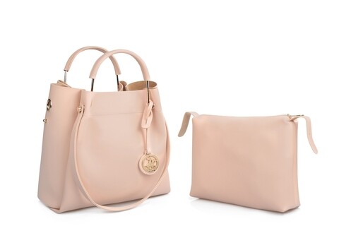 Geanta Beverly Hills Polo Club, 396, piele ecologica, roz pudrat