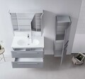 Dulap de baie cu chiuvetă, Hanah Home, Nuvola 100 v2, Gri