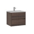 Dulap de baie cu chiuvetă, Hanah Home, Side 65 v2, Maro inchis