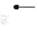 Perie pentru toleta, Wenko, Replacement, 8 x 8 x 35 cm, polipropilena, negru