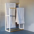 Suport pentru prosoape Loke, Homla, 51.5x24.5x66.5-81.5 cm, lemn, natur/alb
