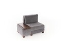 Fotoliu extensibil, Balcab Home, 825BLC4708, Lemn, Gri