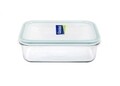 Caserola dreptunghiulara cu capac Glasslock, sticla temperata, 990 ml, transparenta