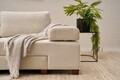 Canapea extensibila 3 locuri, Balcab Home, 825BLC4309, Lemn, Crem