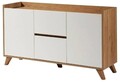 Consola, Tuvalle, Tuval 079, 139.8x78.1x40 cm, Stejar / Alb
