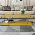 Masuta de cafea Labranda, Kalune Design, 120x50x30 cm, galben/negru
