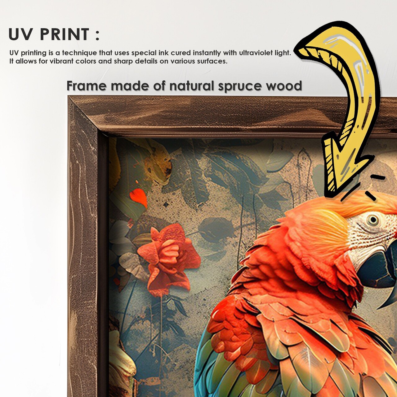 Tablou decorativ, AI061, Cadru: 100% MOLID, Multicolor - view 5