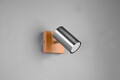 Aplica de perete Marley, TRIO, 9x12x16 cm, 15W, 1x GU10, metal, argintiu mat/natur