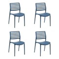Set scaune 4 piese, Tilia, Louise, Albastru