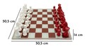 Joc de sah Red/White Chess, Mauro Ferretti, 61x61x14 cm, polirasina/sticla, multicolor