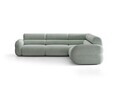 Coltar simetric 7 locuri, Neo, Micadoni Home, 295x295x83 cm, tesatura Chenille Silencio, albastru muted