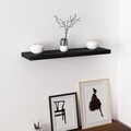Raft de perete, Minerva, Gizli 80, 80x3 cm, PAL, Negru