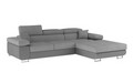 Coltar extensibil dreapta 4 locuri ELTAP, Armd-31, Armando, 289x203x85 cm, lemn/poliester, gri deschis/gri