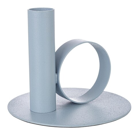 Suport pentru lumanare Pyxis, Bizzotto, Ø12.5×10 cm, metal, albastru deschis Albastru