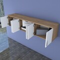 Raft de perete, Rani, EA114, 180x41 cm, PAL, Nuc/Alb