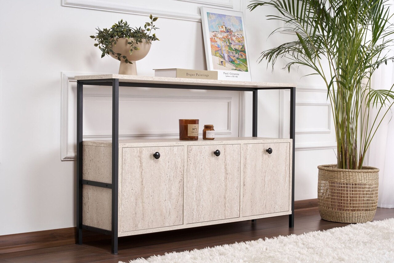 Consola, Nordure, Solace, Travertin / Negru - imagine 2