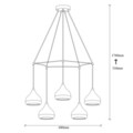 Lustra, Opviq, 892OPV1762, Metal, Negru/Cupru