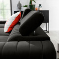 Coltar extensibil stanga 3 locuri ELTAP, LT-05NU, Grayson, 278x205x92 cm, lemn/poliester, gri inchis