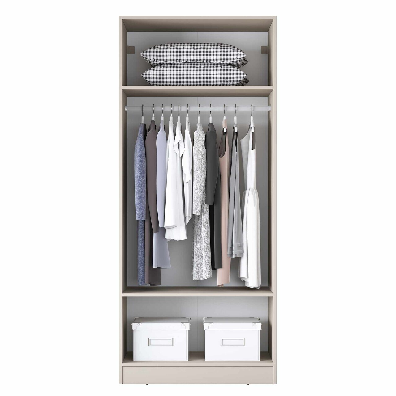 Dulap pentru haine, Hanah Home, BA250, 90x210x57.5 cm, Gresie — imaginea 4