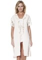 Halat de casa, Luisa Moretti, LMS-1151, 100% bambus, crem, marimea 34/36 - S