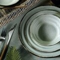 Serviciu de masa, 24 piese, Kutahya Porselen, TN24Y2730P03, portelan, verde