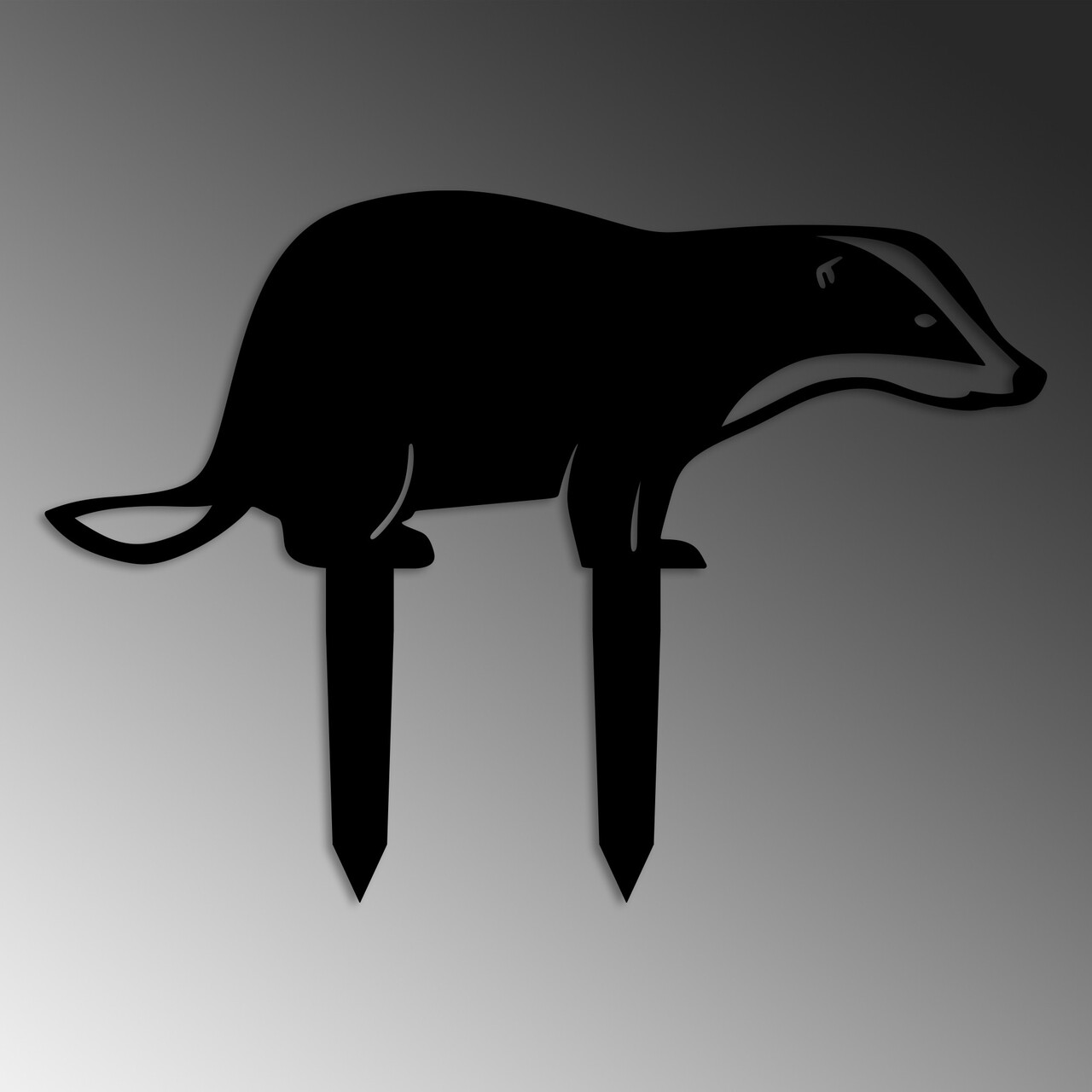 Obiect decorativ de grădină, Badger 01, 32x45 cm, Negru - view 5