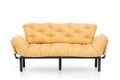 Canapea extensibila Nitta Triple, Futon, 3 locuri, 225x70 cm, metal, mustar