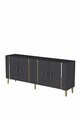 Consola, Hanah Home, Ilay 180, 180x75x32 cm, Antracit / Aur