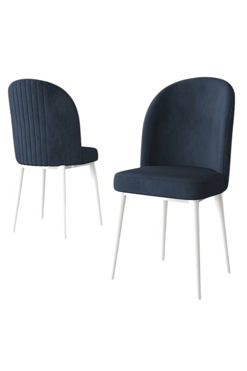 Set scaune 6 piese, Hanah Home, Aste, Antracit/Alb — imaginea 2
